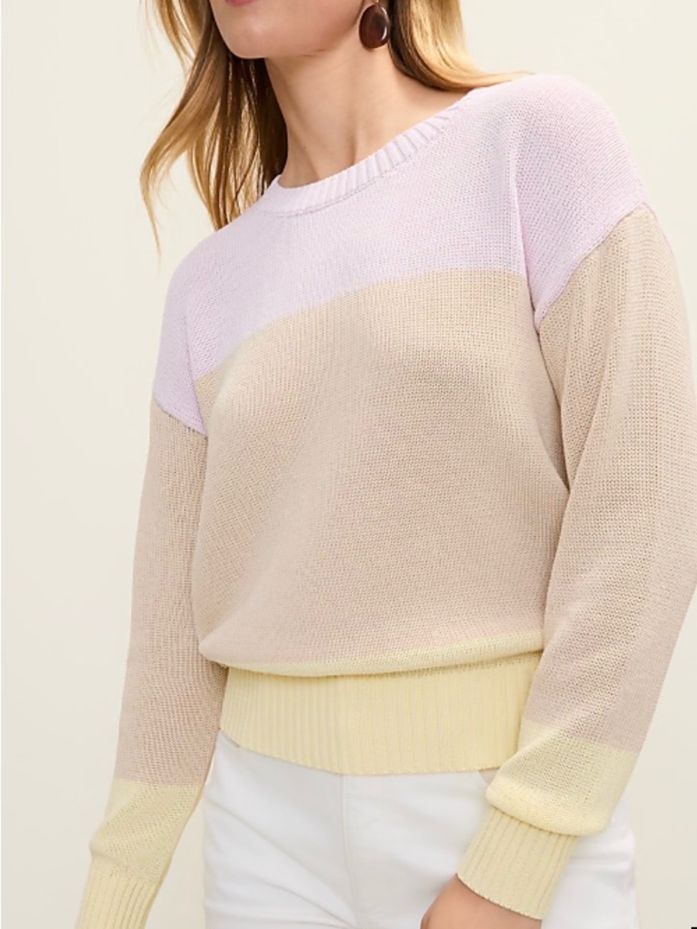 NWT Ann Taylor Colorblock Crewneck Sweater - Small